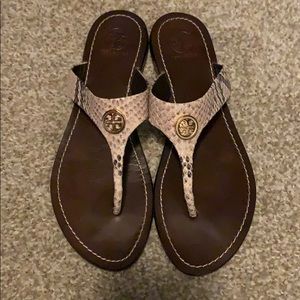 Tory Burch Snakeskin Sandals